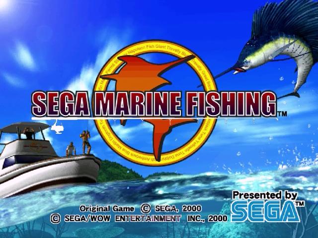 Sega Marine Fishing — Title screen