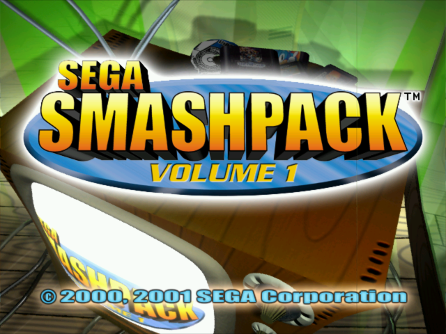 Sega Smash Pack : Volume 1 — Title screen