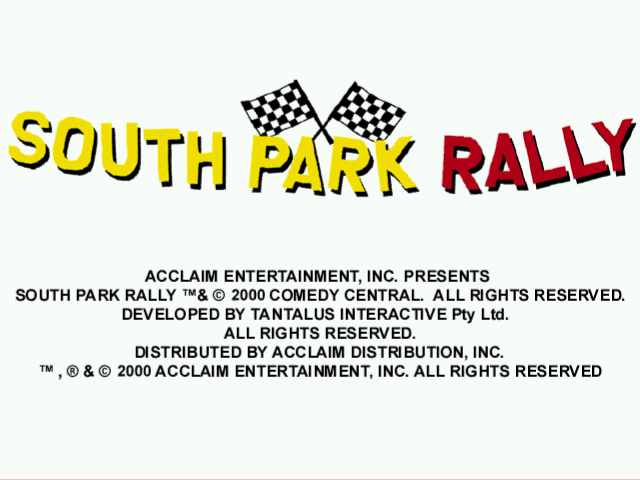 South Park Rally — Title screen