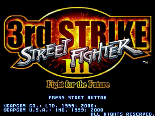 Street Fighter III : 3rd Strike — Title screen