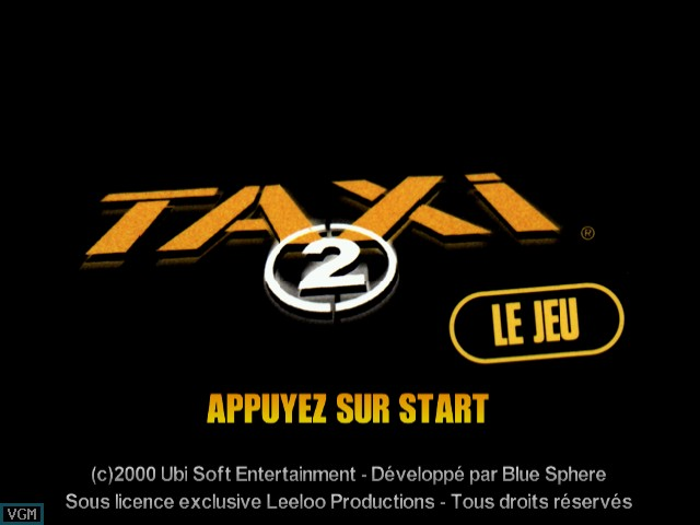 Taxi 2 : Le Jeu — Title screen