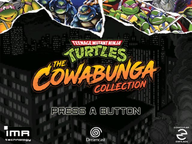 Teenage Mutant Ninja Turtles : The Cowabunga Collection — Title screen