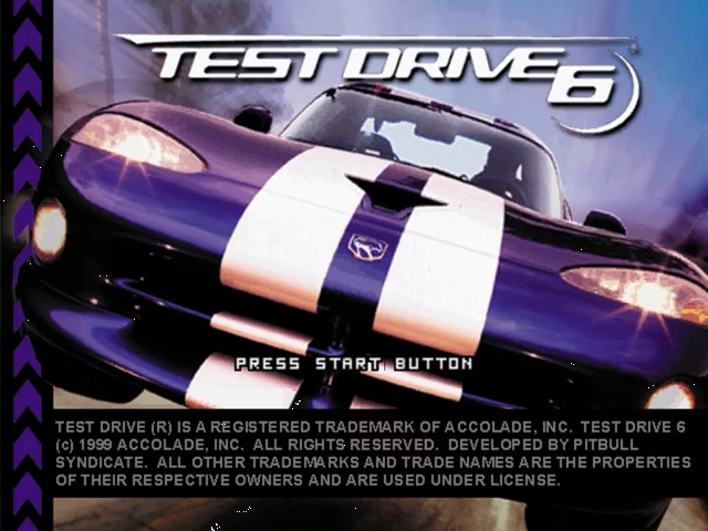 Test Drive 6 — Title screen