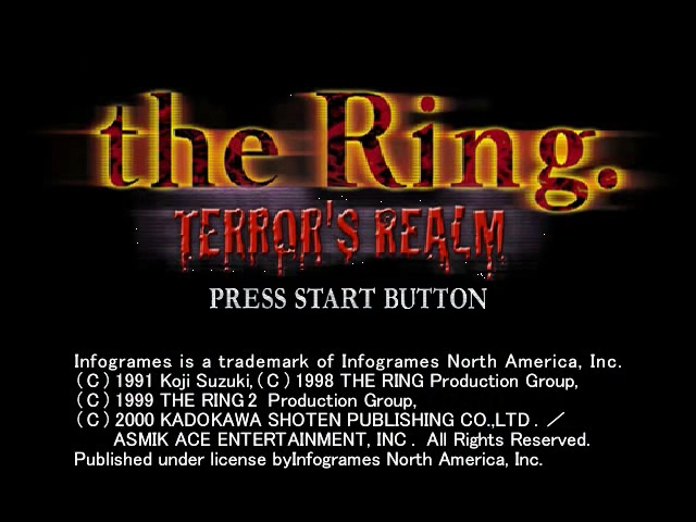The Ring : Terror's Realm — Title screen