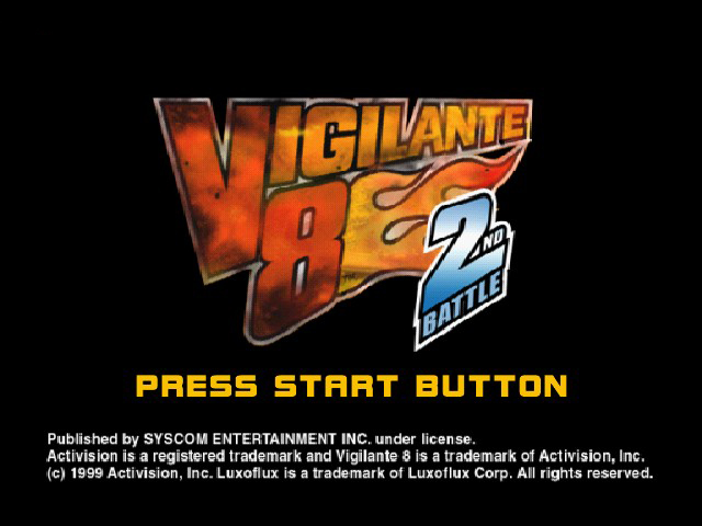 Vigilante 8 : 2nd Offense — Title screen