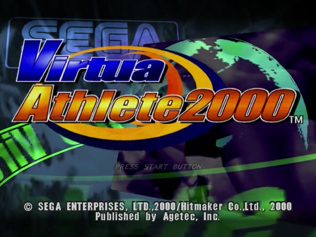 Virtua Athlete 2K — Title screen