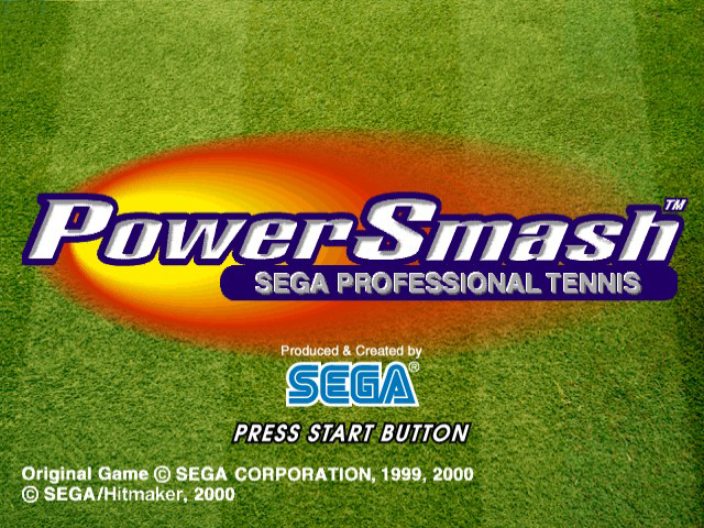 Virtua Tennis : Sega Professional Tennis — Title screen