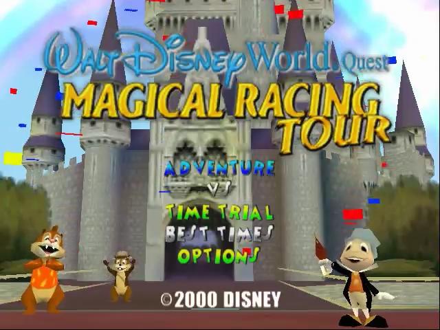 Walt Disney World Quest : Magical Racing Tour — Title screen