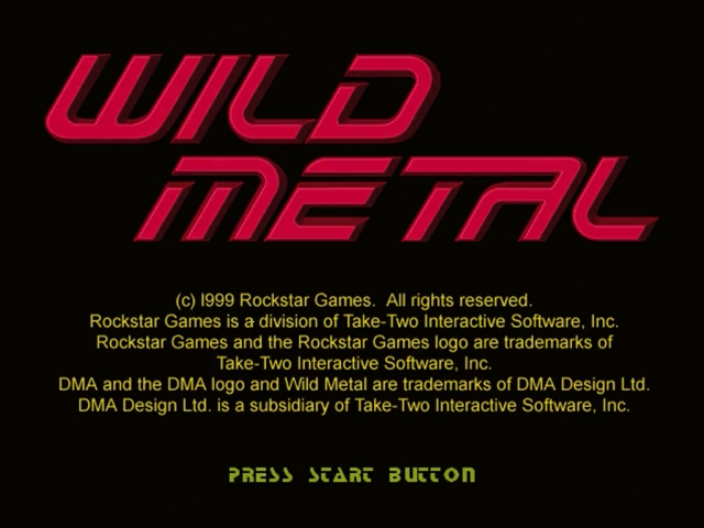 Wild Metal — Title screen