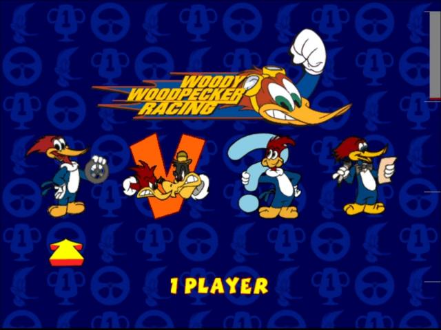 Woody Woodpecker Racing — Title screen