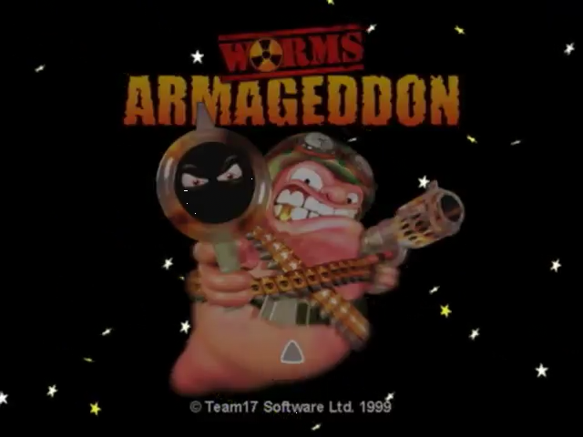 Worms Armageddon — Title screen