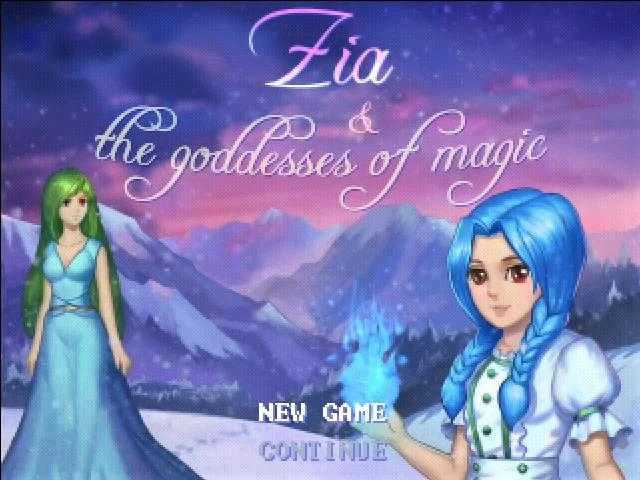 Zia & The Goddesses of Magic — Title screen