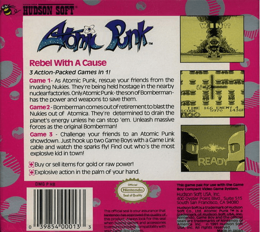 Atomic Punk — Box back