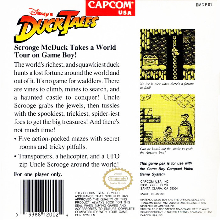 Disney's DuckTales — Box back
