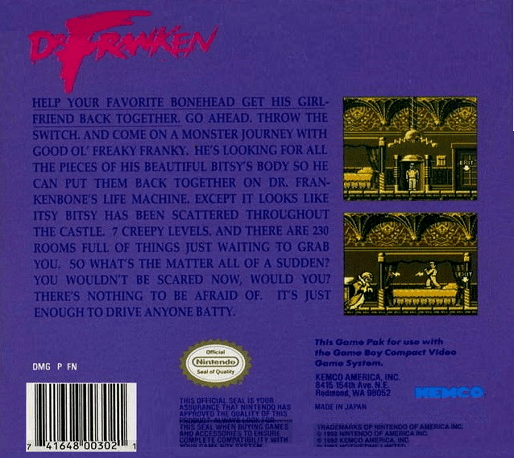 Dr. Franken — Box back