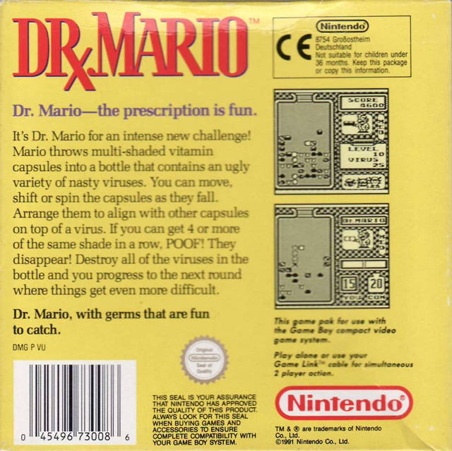 Dr. Mario — Box back