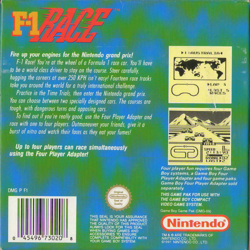 F-1 Race — Box back