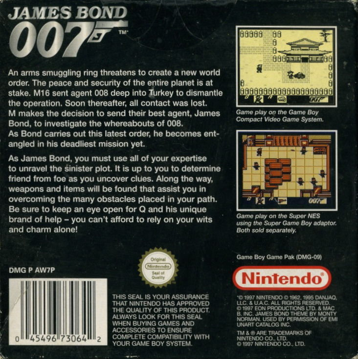James Bond 007 — Box back