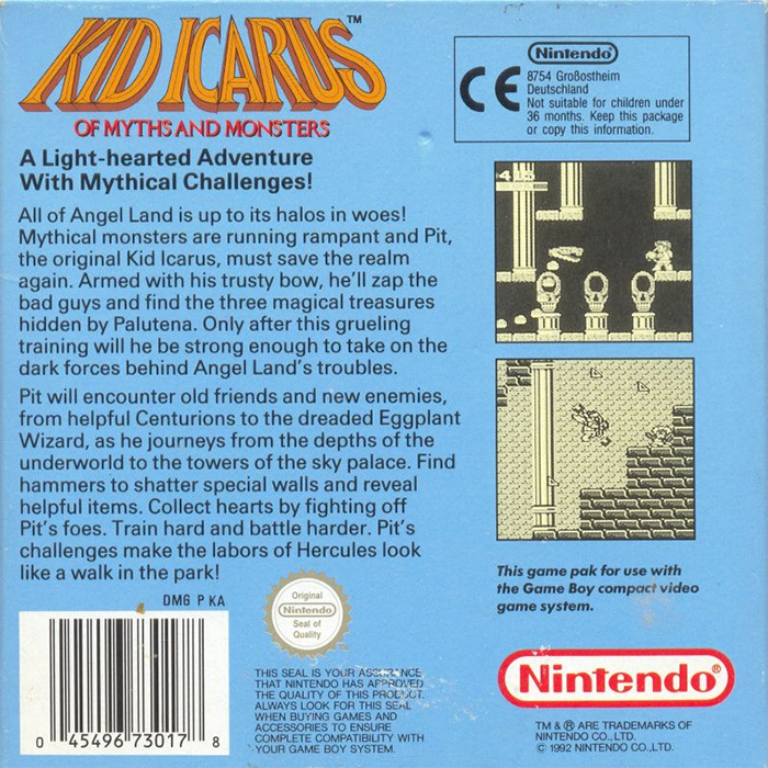 Kid Icarus : Of Myths and Monsters — Box back