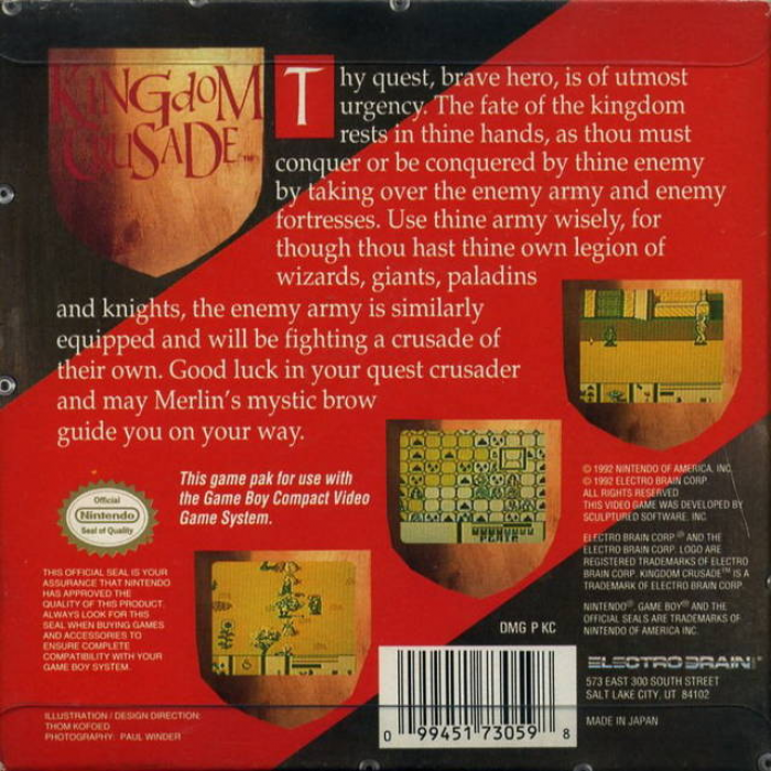 Kingdom Crusade — Box back