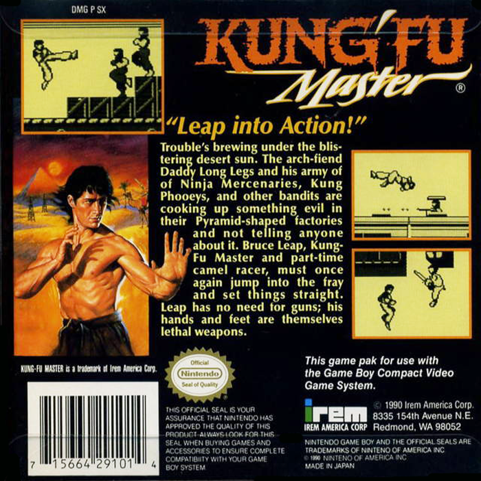 Kung-Fu Master — Box back