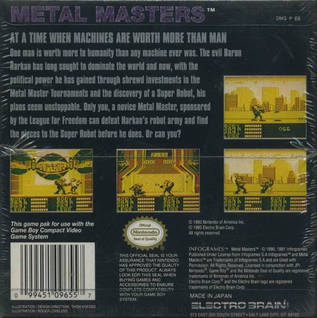 Metal Masters — Box back