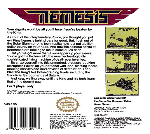 Nemesis — Box back