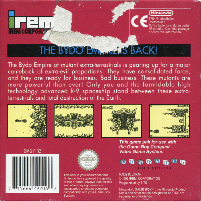 R-Type II — Box back