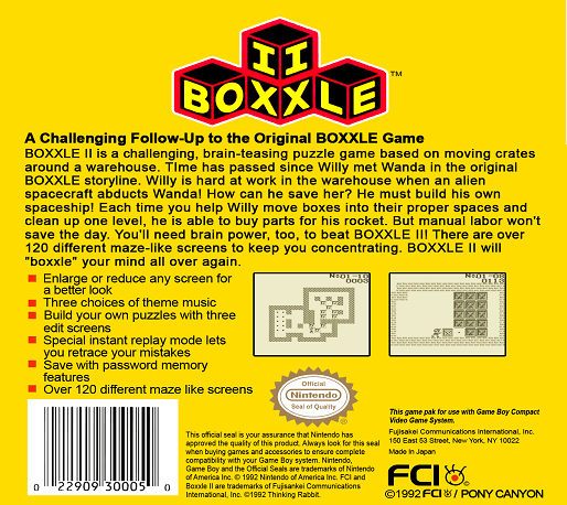 Soukoban 2 — Box back