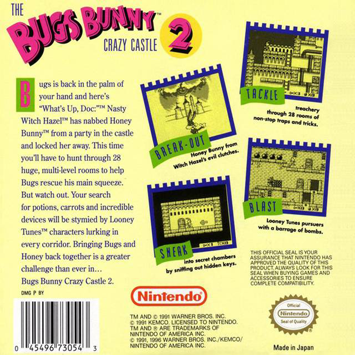 The Bugs Bunny Crazy Castle 2 — Box back