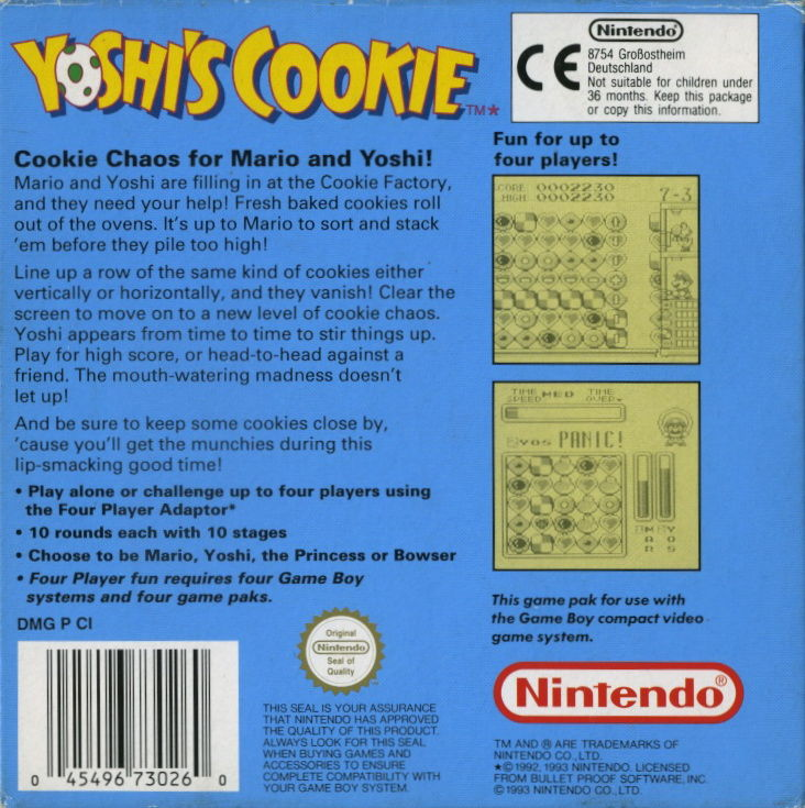Yoshi no Cookie — Box back