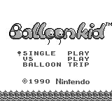 Balloon Kid — Title screen