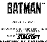 Batman : The Video Game — Title screen
