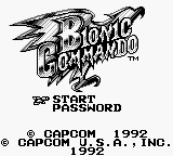 Bionic Commando — Title screen