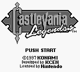 Castlevania Legends — Title screen