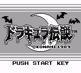 Castlevania : The Adventure — Title screen