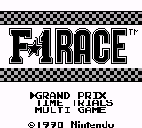 F-1 Race — Title screen