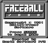 Faceball 2000 — Title screen