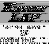 Fastest Lap — Title screen