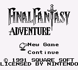 Final Fantasy Adventure — Title screen