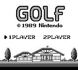 Golf — Title screen