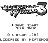 Mega Man III — Title screen