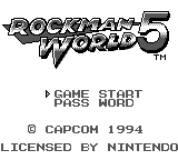 Mega Man V — Title screen