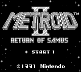 Metroid II : Return of Samus — Title screen