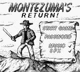 Montezuma's Return! — Title screen