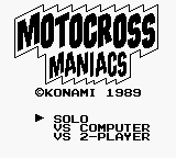 Motocross Maniacs — Title screen
