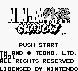 Ninja Gaiden Shadow — Title screen