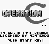 Operation C — Title screen