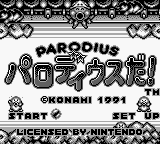 Parodius — Title screen