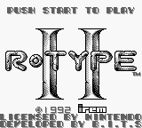 R-Type II — Title screen